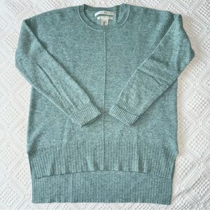 Max Studio cashmere crewneck sweater turquoise seafoam green, oversized small